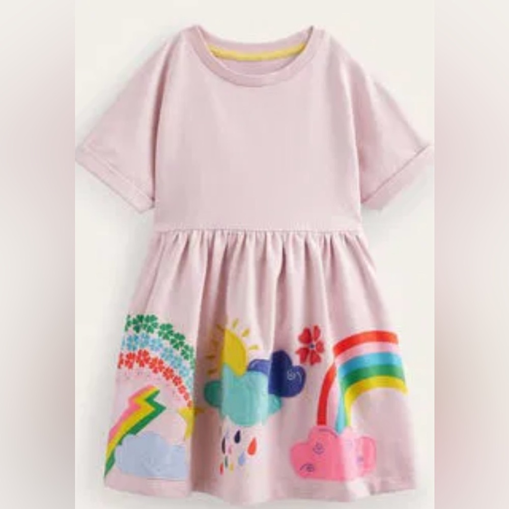 Mini Boden appliqué jersey sweat dress